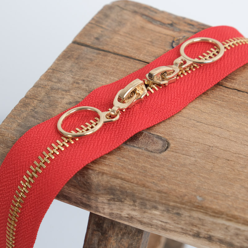 40cm Watermelon Gold Circle Double-Slider Closure - Maison Klem